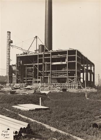 (UPSTATE NEW YORK POWER) An album documenting construction of the Amsterdam, New York Steam Station with approximately 40 photographs.